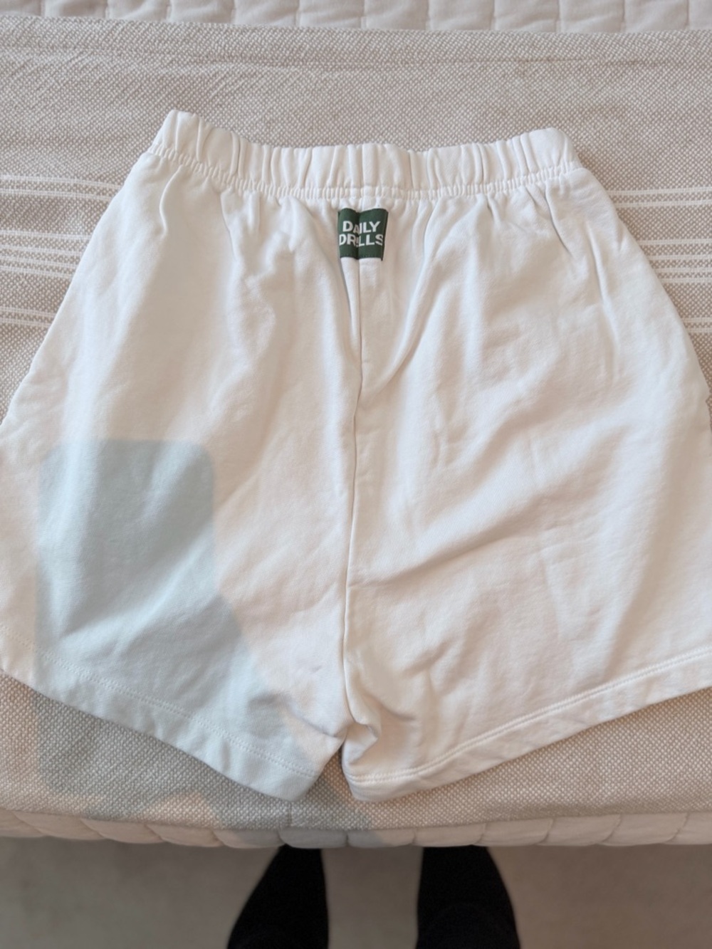 Daily Drills White Elastic-Waist Athletic Shorts